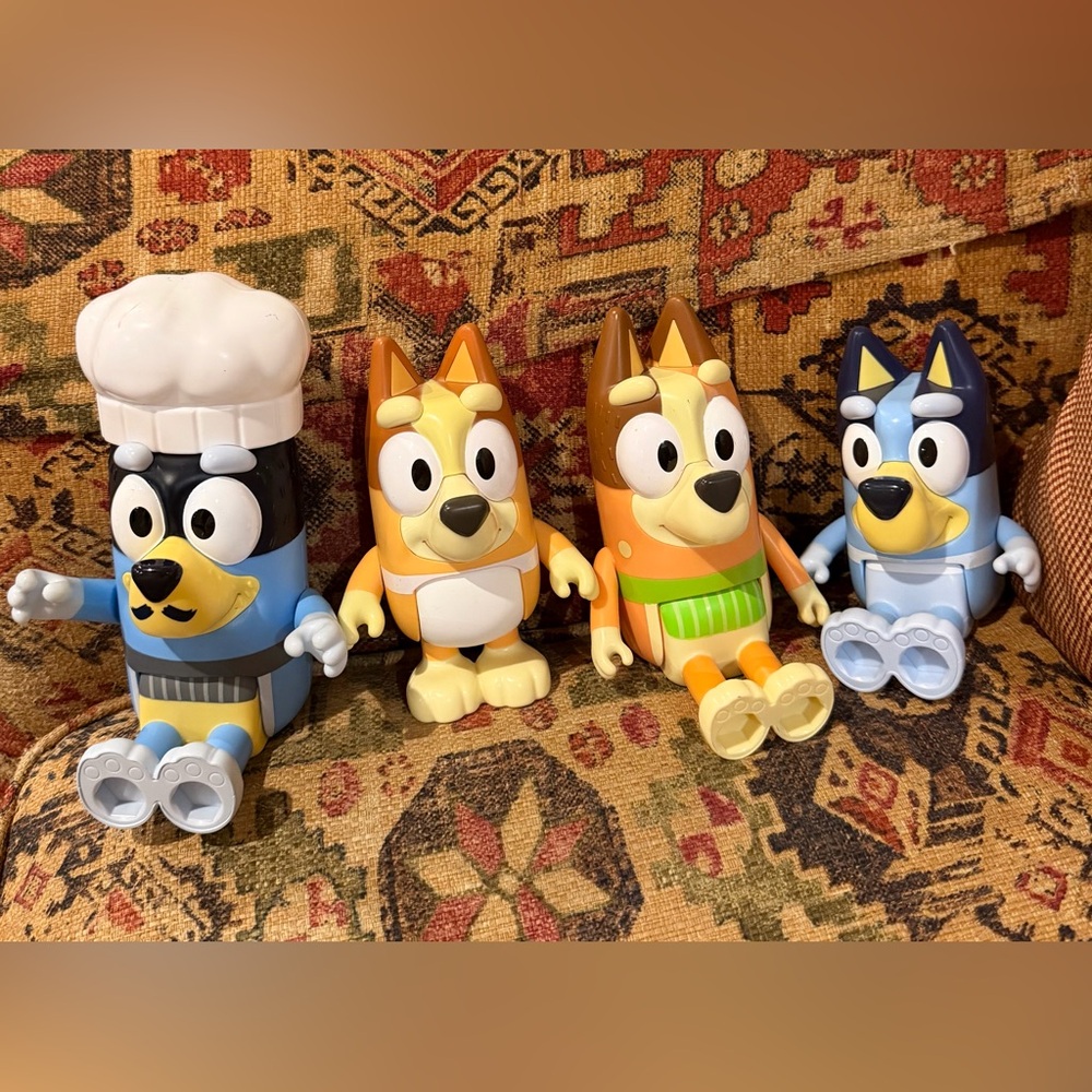 Bluey Cooking Woth The Heelers Chat Mates Set Of 4 Toys